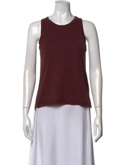 Pre-owned Studio Nicholson Crew Neck Sleeveless Top In Burgundy