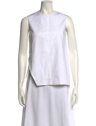 Pre-owned Studio Nicholson Crew Neck Sleeveless Top W/ Tags In White