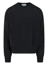 Studio Nicholson Minimalist Black Sweater With Round Neckline And Timeless Appeal In Black