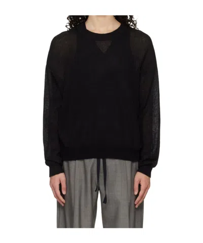 Studio Nicholson Crew Neck Sweater In Black