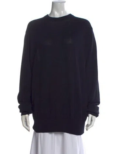 Pre-owned Studio Nicholson Crew Neck Sweater In Blue
