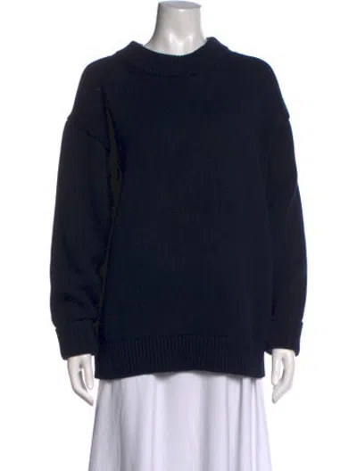 Pre-owned Studio Nicholson Crew Neck Sweater In Blue