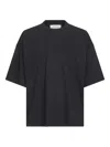 Studio Nicholson Black Cotton Jersey Piu T-shirt In Black