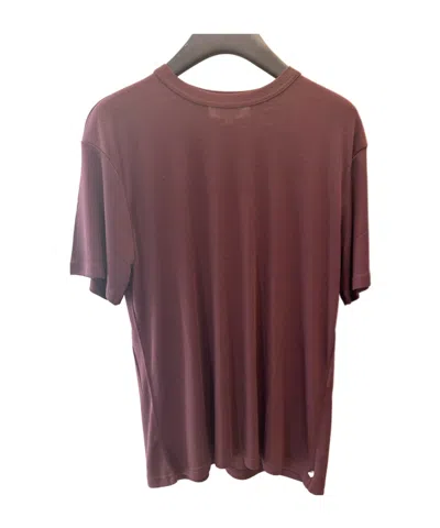 Studio Nicholson Crew Neck T-shirt In Burgundy