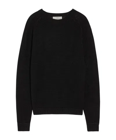 Studio Nicholson Crew Neck Wide-sleeve Knit Sweater In Transparent