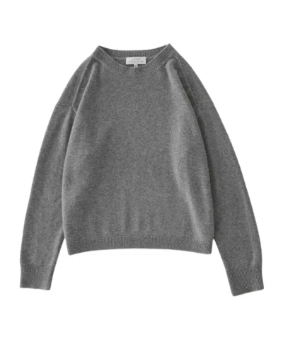 Studio Nicholson Crew-neck Long-sleeve Knit Top In Gray