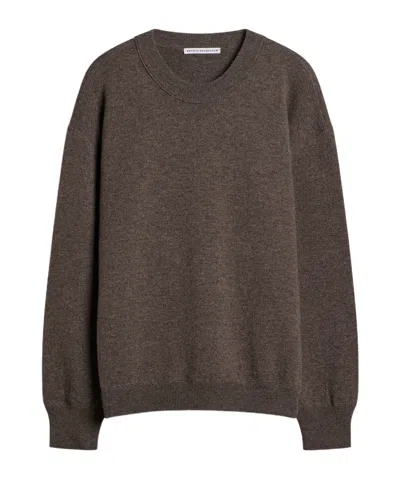 Studio Nicholson Crew-neck Long-sleeve Knit Top In Brown