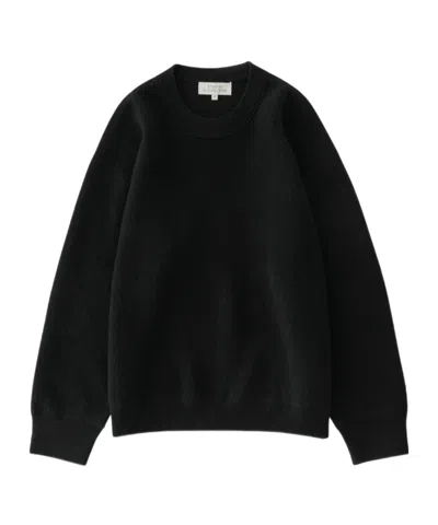 Studio Nicholson Crew-neck Long-sleeve Sweater In Black