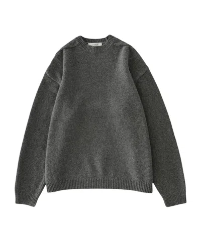 Studio Nicholson Crew-neck Long-sleeve Sweater In Gray