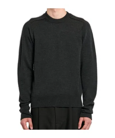 Studio Nicholson Crewneck Long-sleeved Jumper In Black