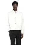 Studio Nicholson Crinkle Denim Jacket In White