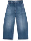 Studio Nicholson Cropped Denim Jeans In Blue