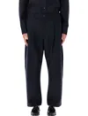 Studio Nicholson Tucked Front Pants With Tailored Silhouette In Black