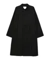 Studio Nicholson Long Wool Blend Coat With Side Pockets In Black