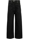 Studio Nicholson Denim Trousers With Belt Loops In Black