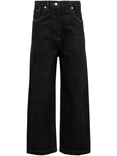 Studio Nicholson Curved Leg Denim In Black