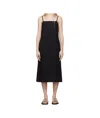 Studio Nicholson Black Danae Midi Dress In Black
