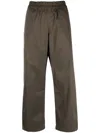 Studio Nicholson Tobas Wide-leg Trousers In Dark Green