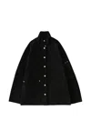 Studio Nicholson Dash Press-stud Suede Jacket In Black