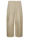 Studio Nicholson Deep Pleat Volume Ankle Crop Pants In Multi