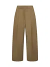 Studio Nicholson Dordoni High-waist Welt-pocket Trousers In Brown