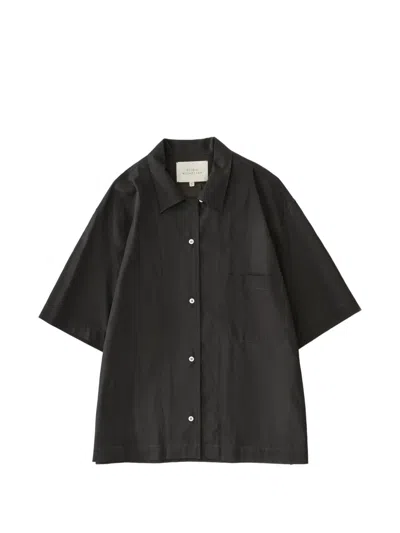 Studio Nicholson Delos Patch-pocket Shirt In Black