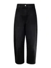 Studio Nicholson Wide Leg Denim Jeans With Belt Loops In Black