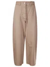 Studio Nicholson Wide Leg Denim Jeans With High Waist In Parcel
