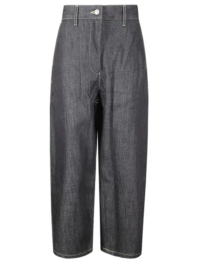 Studio Nicholson Denim - Wide Crop Pant In Grey