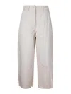 Studio Nicholson Wide Leg Denim Jeans With Belt Loops In Silver