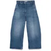 Studio Nicholson Blue Denim Chalco Cropped Jeans In Blue