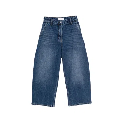 Studio Nicholson Belt Loop Jeans In Blue