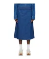 Studio Nicholson Indigo Wrap Denim Midi Skirt