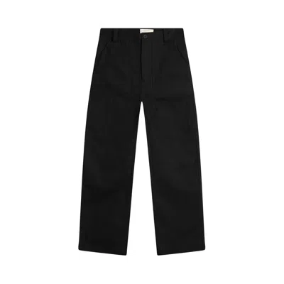 Pre-owned Studio Nicholson Denver Cotton Canvas Workwear Pants 'black' | Men's Size L