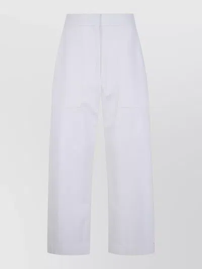 Studio Nicholson Diome Twist Seam Button Wide Leg Trousers In Multi