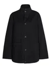 Studio Nicholson District Crinkle Buttoned Jacket In Black