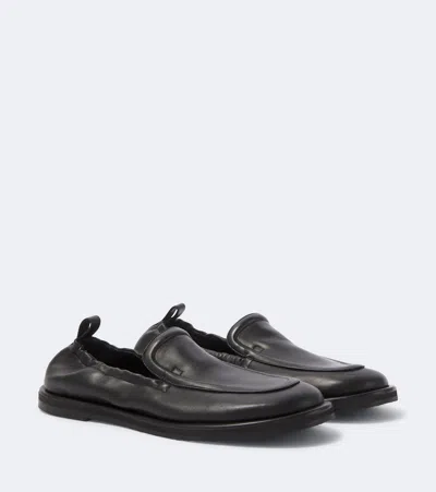 Studio Nicholson Donovan Leather Loafers In Black