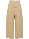 Studio Nicholson High-waist Cotton Twill Wide-leg Trousers In Green