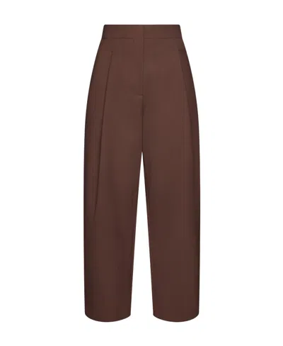 Studio Nicholson Dordoni High-waist Trousers In Brown