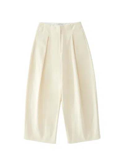 Studio Nicholson Dordoni Pleated Trousers In Neutral