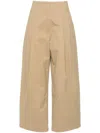 Studio Nicholson Pleated Wide Leg Pants In Neutrals