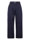 Studio Nicholson Belt Loop Casual Pants In Blue