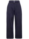 Studio Nicholson Belt Loop Casual Pants In Blue