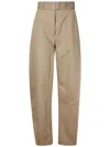 Studio Nicholson Belted Round Leg Pant In Neutrals