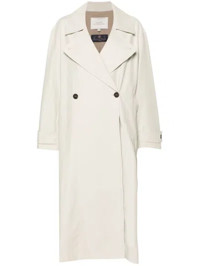Studio Nicholson Double-breasted Belted Coat In Neutral
