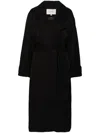 Studio Nicholson Double-breasted Belted Coat In Black