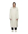 Studio Nicholson Double-breasted Hooded Coat In White