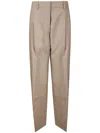 Studio Nicholson Double Pleat Tailored Trousers In Neutrals