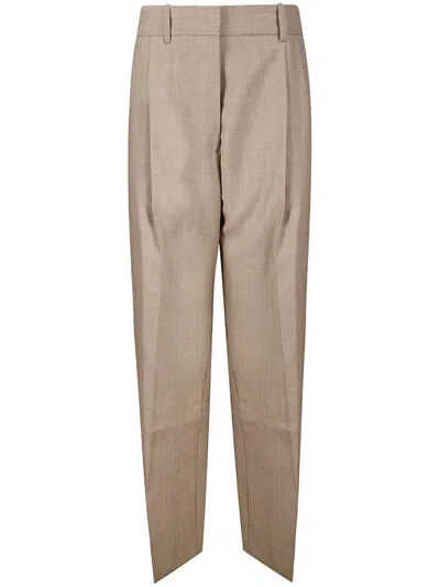 Studio Nicholson Double Pleat Tailored Trousers In Beige