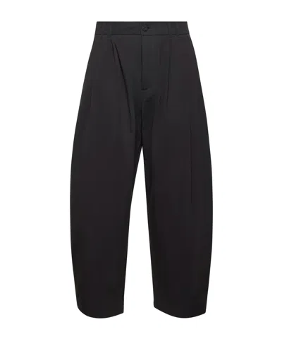 Studio Nicholson Double-pleat Trousers In Black